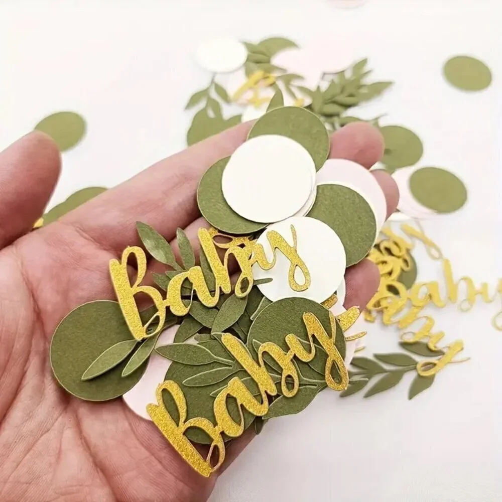 120 Pc Baby Eucalyptus Leave Confetti NIP
